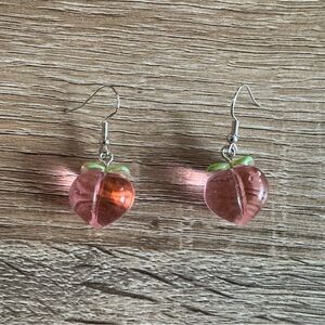 Peach Resin Earrings